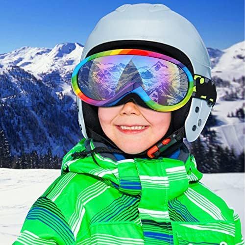  Camlinbo 3 Pack Ski Goggles Anti Fog Snowboard Snow Goggles for Kids Women Men Winter Sports Skiing, Skating, Motorcycling