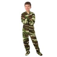 Camouflage Fleece Bodysuit Footed Pajamas by Big Feet Pajamas