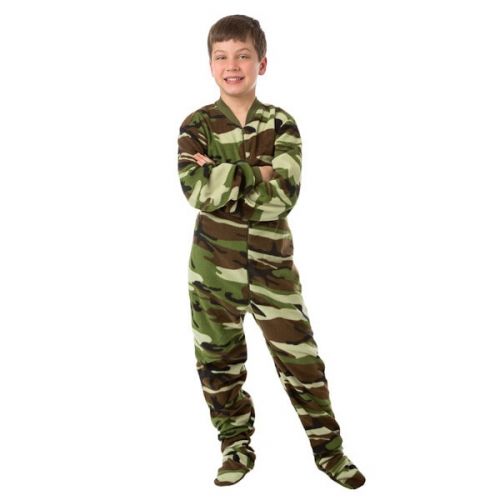  Camouflage Fleece Bodysuit Footed Pajamas by Big Feet Pajamas