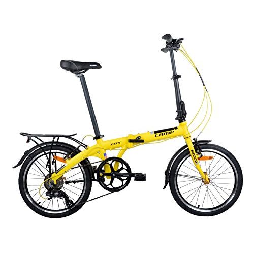  Camp Folding Bike 25lb Shimano 8 Speed 20 Inch- Extra Rack and Fenders Adds 4lb- City