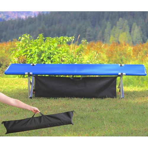  Camp Time Wide (32) Blue Mesh Roll-a-Cot