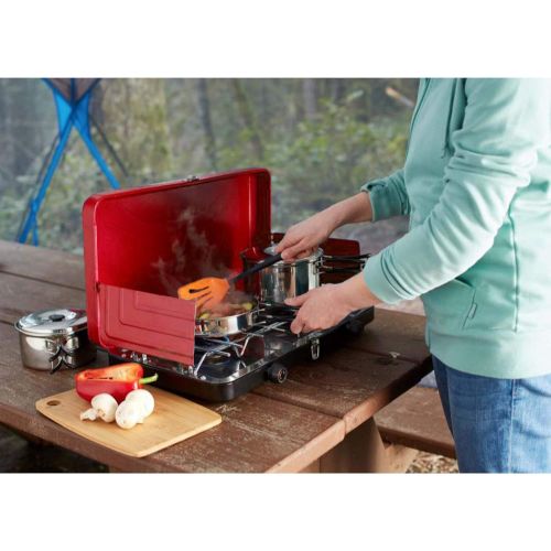  Outbound Camping Stove | Portable Propane Gas Stove 2 Burners | Perfect Camp Stove for Backpacking, Camping, Fishing, and Outdoor Cooking