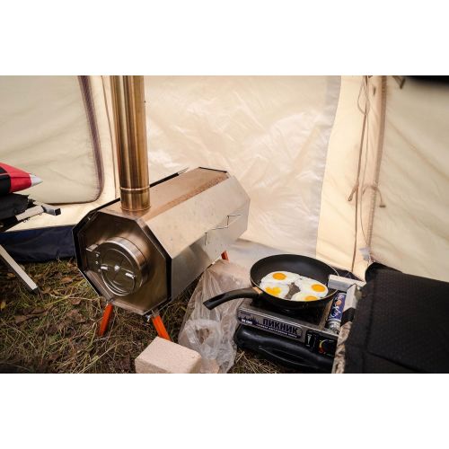  Camp Winter Tent with Wood Stove Pipe Vent. Hunting Fishing Outfitter Tent with Wood Stove. 4 Season Tent. Expedition Arctic Living Warm Tent. For Fishermen, Hunters and Outdoor Enthusi