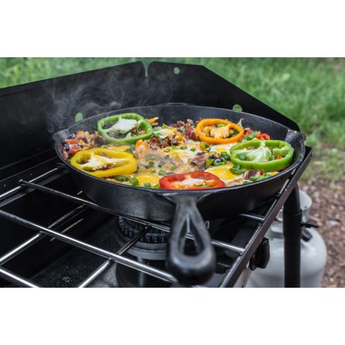  Camp Chef Pre-Seasoned 14 Cast Iron Skillet with End Grab Handle