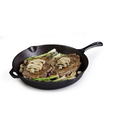 Camp Chef Pre-Seasoned 14 Cast Iron Skillet with End Grab Handle
