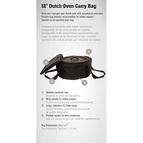  Camp Chef 12 Padded Dutch Oven Carry Bag with Ties Down Straps