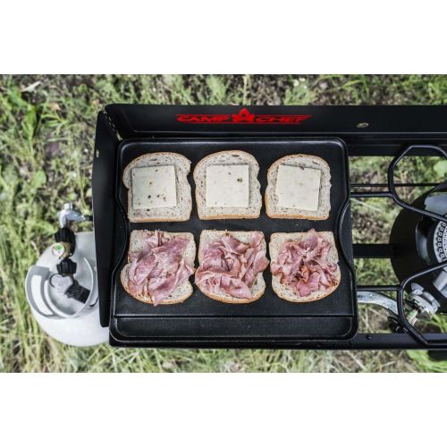  Camp Chef Reversible Pre-Seasoned Cast Iron Griddle and Grill CGG16B with Free S&H CampSaver