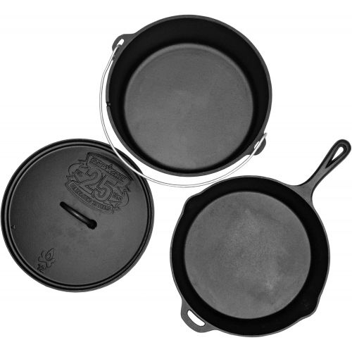  Camp Chef 25th Anniversary Cast Iron Set, 12 Dutch Oven und 12 Pfanne mit Deckel