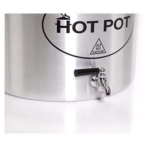  Camp Chef Aluminum Hot Water Pot, 32-Quart, Black/Stainless, HWP32A