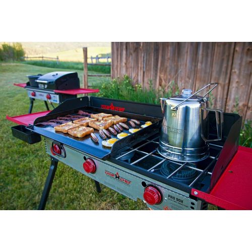  Camp Chef PRO90X Three-Burner Camp Stove with Professional SG14 Griddle - Bundle