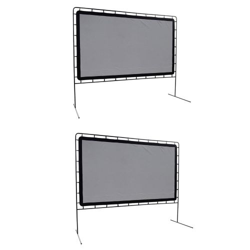  Camp Chef 144 IndoorOutdoor Nylon Backyard Movie Projector Screen (2 Pack)