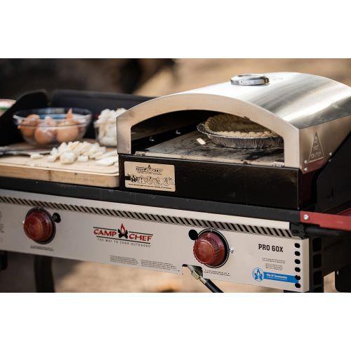  Camp Chef Artisan Outdoor Pizza Oven, 14 Single Burner Accessory, Ceramic Pizza Stone, 14 in. x 16 in. x 8 in