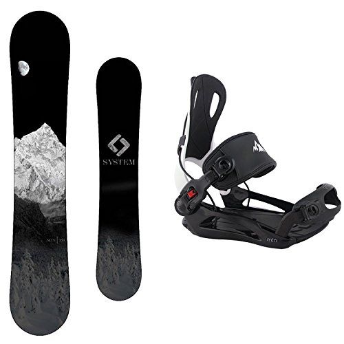  [아마존베스트]Camp Seven System MTN Snowboard and 2021 System MTN Rear Entry Step in Binding Mens Snowboard Package