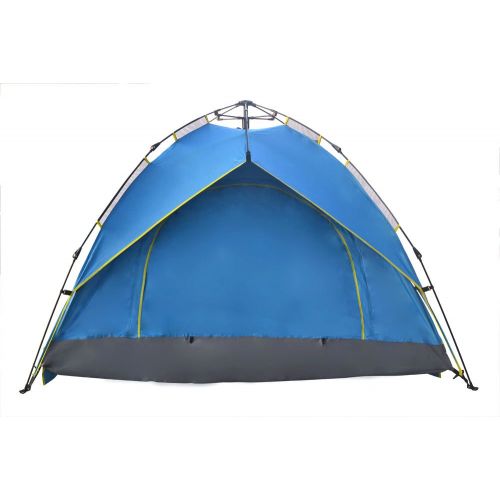  CampBuddy Large 1-4 Person Instant Open Automatic Spring Tents Waterproof for Shelter Outdoor Sports Camping Hiking Travel Beach with Zippered Door and Carrying Bag