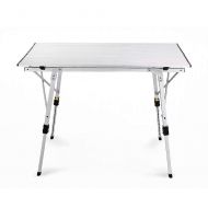 CampLand TFCFL Aluminum Folding Table Height Adjustable Outdoor Camping Table Lightweight for Camping, Beach, Backyards, BBQ, Party and Picnic