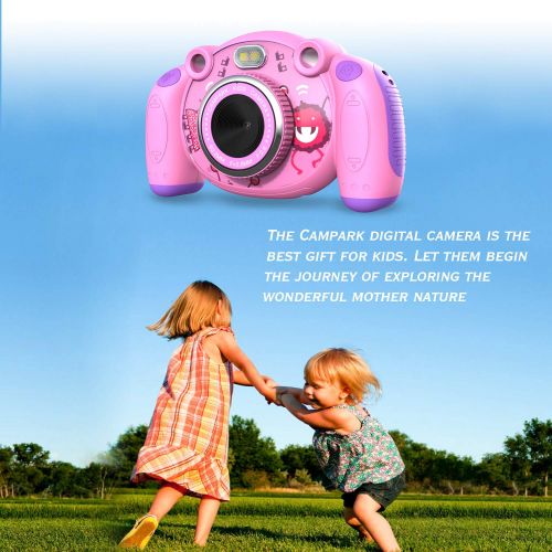  [아마존 핫딜]  [아마존핫딜]Campark Digital Kamera fuer Kinder HD Kinderkamera 2.0 Farbdisplay Mini Action Camcorder Camera, Spielzeug und Geschenk fuer Kinder (Q3/EU)