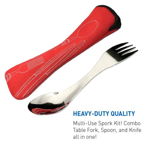  Camping Spork EGP-CAMP-002-Spoon Fork Knife Dinnerware Camp Cooking Utensil- 1 Pack