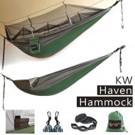 Haven Hammock by Kangaroo Walk  All in One Bundle with Easy Setup  Mosquito Net Protection Optional  Quality Portable & Lightweight Tree Camping Hammock  New Product, Limited S