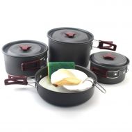 Camping Cooking Set Camping Cookware, Nonstick & Lightweight Cookware Set Outdoor Camping Pans for 6-8People, Portable BBQ Picnic Cook Set