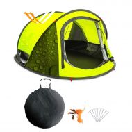 Camping Tent. 2-3 Person Family Instant Pop Up Cabin Dome Canopy is Portable, Waterproof. Best Outdoor, Hiking, Backpacking, Beach, Fishing, Hunting, Travel, Trip Gear, Equipment