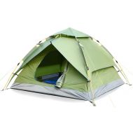 Camping Tent. 2-3 Person Family Instant Pop Up Dome Canopy is Portable, Waterproof. Best Outdoor, Hiking, Backpacking, Beach, Fishing, Hunting, Travel, Trip Gear, Equipment