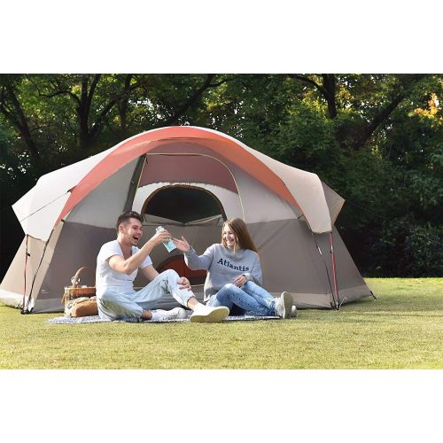  Camping World Camp Tent for 6 Person 4 Season Use Pop up Dome Tent Portable Lightweight with Carry Bag for Outdoor Picnic Hiking Camping Beach