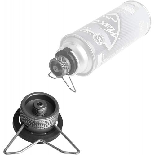  camping moon Camping Grill Gas Stove Adapter, Input: Butane Canister, Output: EN417 Lindal Valve
