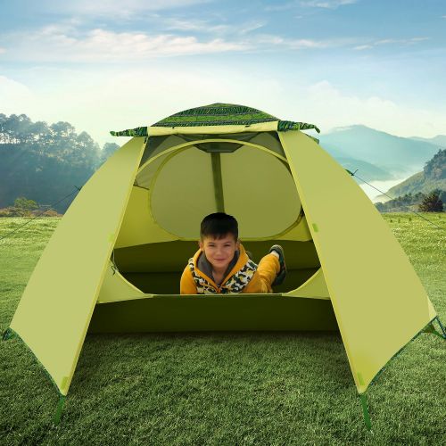  Campla Tent Camping Outdoors,Backpacking Tents LED Fit 2 3 Person 3 Season Lightweight Waterproof Tent Family Mountaineering Hiking Traveling Easy Set-Up Carrying Bag