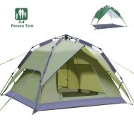 Campmore 2 3 4 Person Automatic Pop up Dome Tent for Camping Instant Waterproof Tent- Green