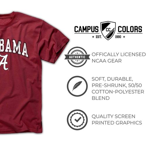  Campus Colors NCAA Adult Arch & Logo Soft Style Gameday T-Shirt