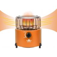 Campy Gear Chubby 2 in 1 Portable Propane Heater & Stove, Outdoor Camping Gas Stove Camp Tent Heater for Ice Fishing Backpacking Hiking Hunting Survival Emergency (Orange)