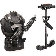Flycam HD-3000 Telescopic Stabilizer w/Galaxy Arm & Vest for Video Cameras. Micro Balancing, Shock Absorption- Stable Shots. Reduces Fatigue/Strain + Unico Quick Release & Table Clamp (GLXY-AV-HD-3)