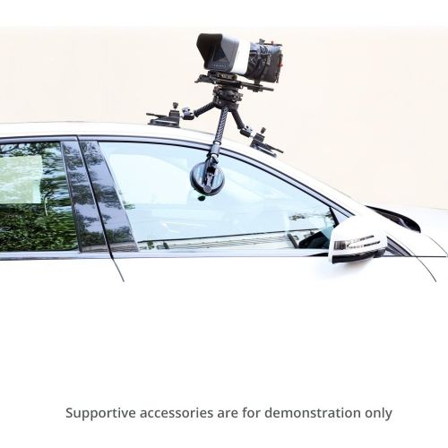  CAMTREE G-51 Professional Gripper Campod Car Mount Stabilizer - Black Triple Vacuum Suction Cup for DSLR Video Camera up to 20kg/44lbs Free Safety Cable & Protective Bag