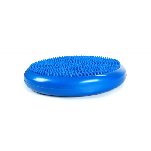  CanDo Inflatable Balance Disc for Balance Training, Proprioception, Strengthening Lower Extremities, Posture, Back Pain, Stress Relief, Restlessness and Anxiety. Blue, 14” Diameter