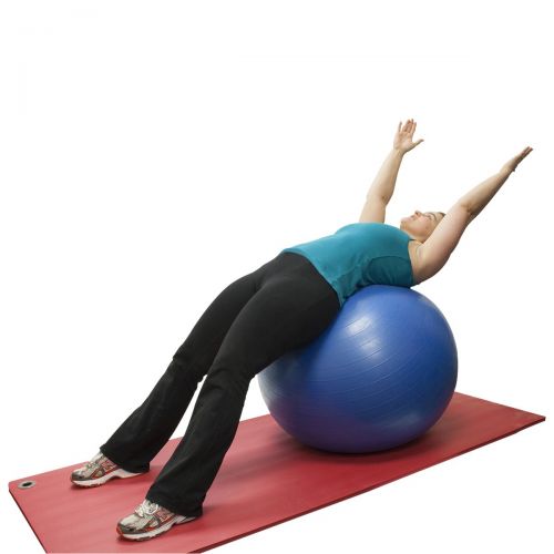  CanDo Deluxe ABS Inflatable Exercise Ball, Blue, 33.5