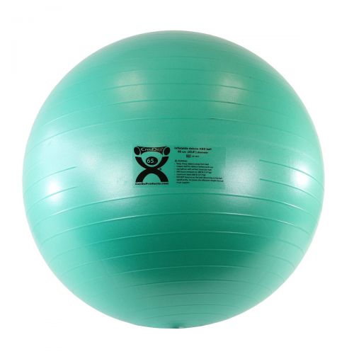  CanDo Deluxe ABS Inflatable Exercise Ball, Green, 25.6