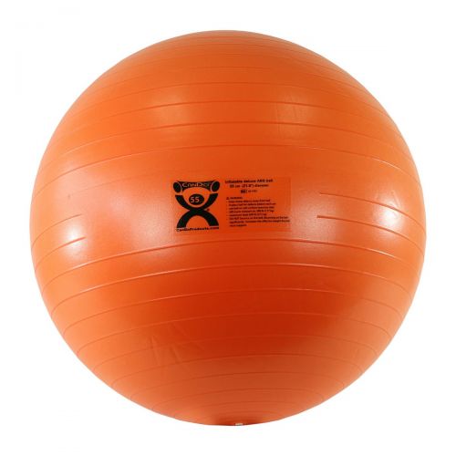  CanDo Deluxe ABS Inflatable Exercise Ball, Orange, 21.6