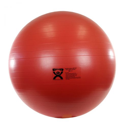  CanDo Deluxe ABS Inflatable Exercise Ball, Red, 29.5