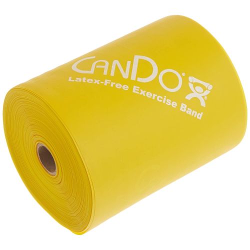  Cando 10-5621 Yellow Latex-Free Exercise Band, X-Light Resistance, 50 yd Length