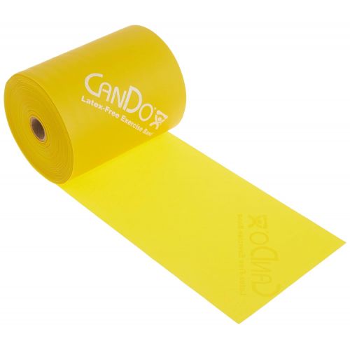  Cando 10-5621 Yellow Latex-Free Exercise Band, X-Light Resistance, 50 yd Length