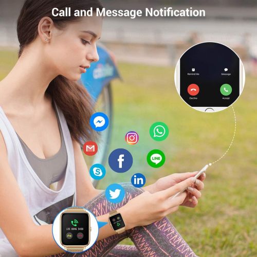  [아마존베스트]CanMixs Smart Watch for Android Phones iOS Waterproof Smart Watches for Women Men Sports Digital Watch Fitness Tracker Heart Rate Blood Oxygen Sleep Monitor Touch Screen Compatible