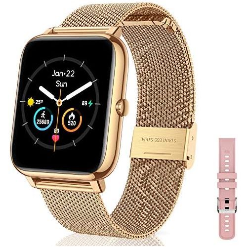  [아마존베스트]CanMixs Smart Watch, Fitness Bracelet Tracker 1.4 Full Touch Screen Fitness Watch IP67 Waterproof Wrist Watch Sports Watch Smart Watch with Heart Rate Monitor Pedometer Music Contr