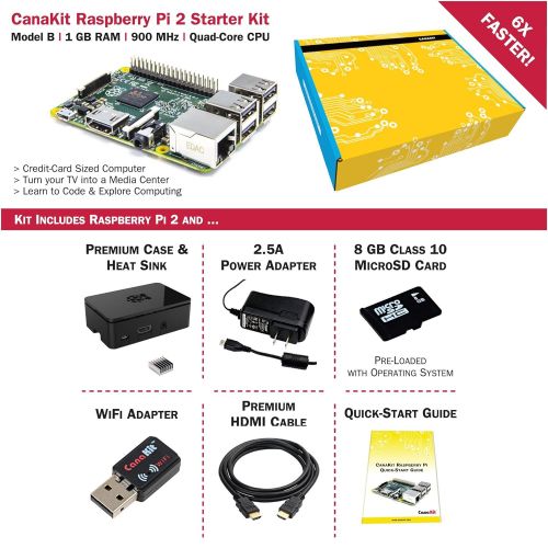  CanaKit Raspberry Pi 2 Complete Starter Kit (9-Items)