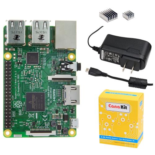  CanaKit Raspberry Pi 3 with 2.5A Micro USB Power Supply (UL Listed)