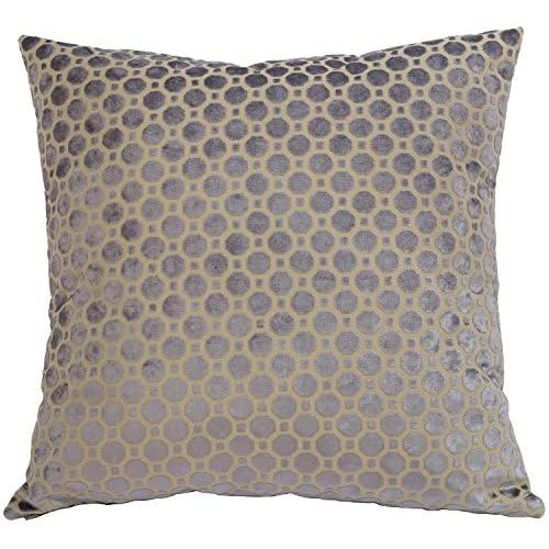  Canaan Company Velvet Geo Decorative Throw Pillow, Grey