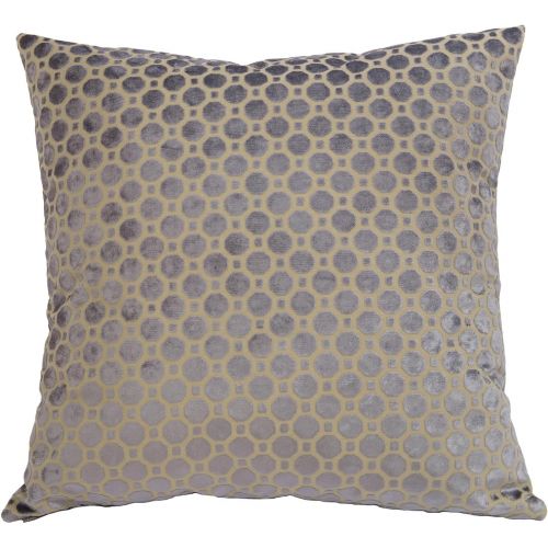  Canaan Company Velvet Geo Decorative Throw Pillow, Grey
