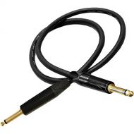 Canare GS-6 Guitar Cable with Neutrik Straight Plug Connectors - 10' (Black)