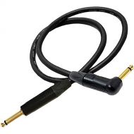 Canare GS-6 Guitar Cable with Neutrik Black & Gold Right Angle and Straight 1/4