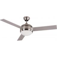 Canarm LTD Calibre BPT 48 Frosted Glass 1 Bulb Light Kit, 48-Inch Ceiling Fan with 3 Blades, GreyWhite