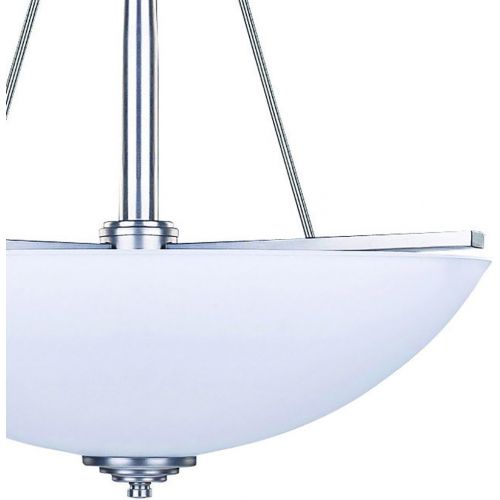  Canarm ICH256A05BPT New Yorker 5-Light Chandelier, Flat Opal Glass and Brushed Pewter